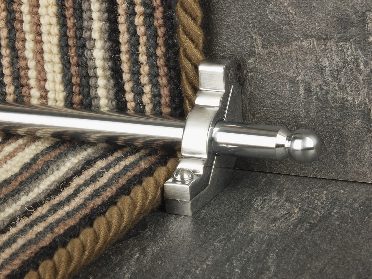 Windsor Stair Rods - Brushed Chrome Finish | Stair Heaven