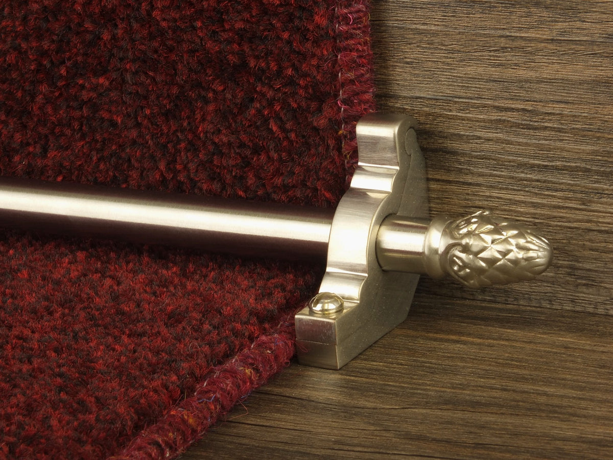 Sherwood Stair Rods in Satin Nickel | Subtle Country Charm